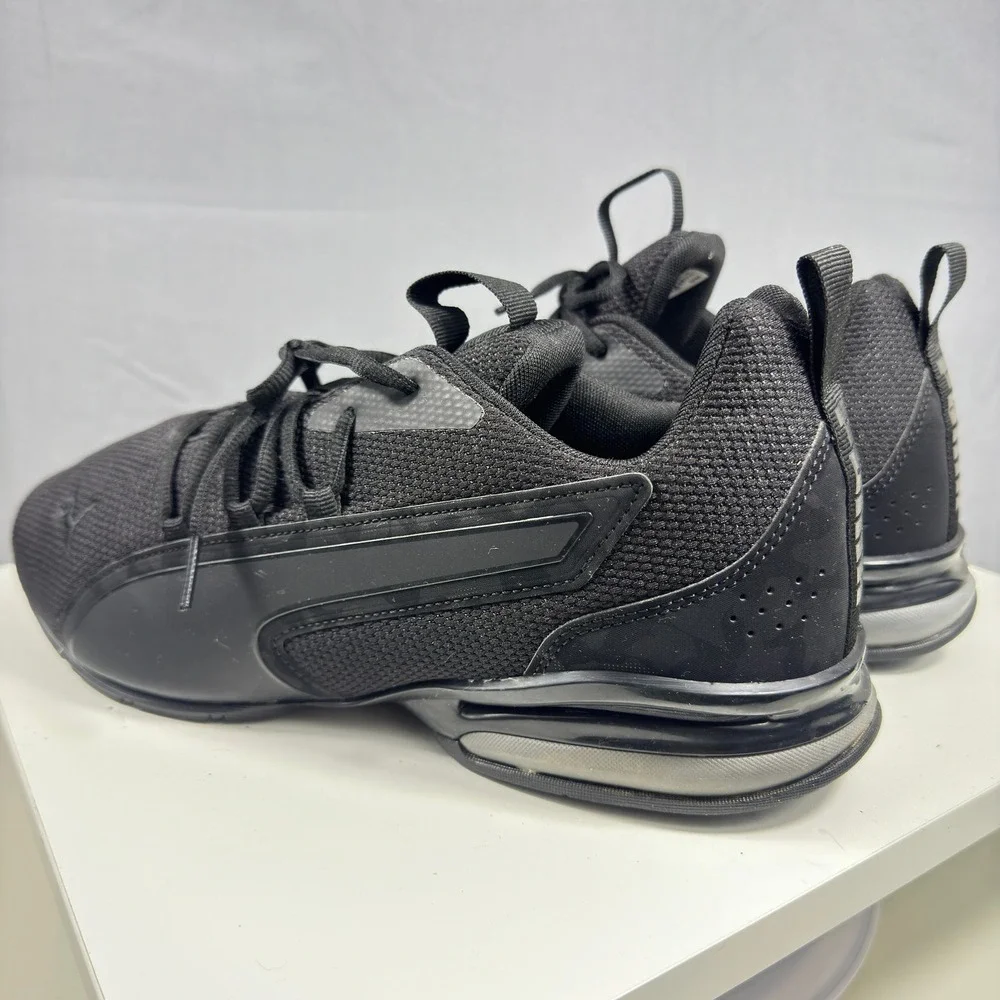 Puma Cell Magma Clean Sneakers Mens 12 Black 378356-02 Mesh Low Top Trainers